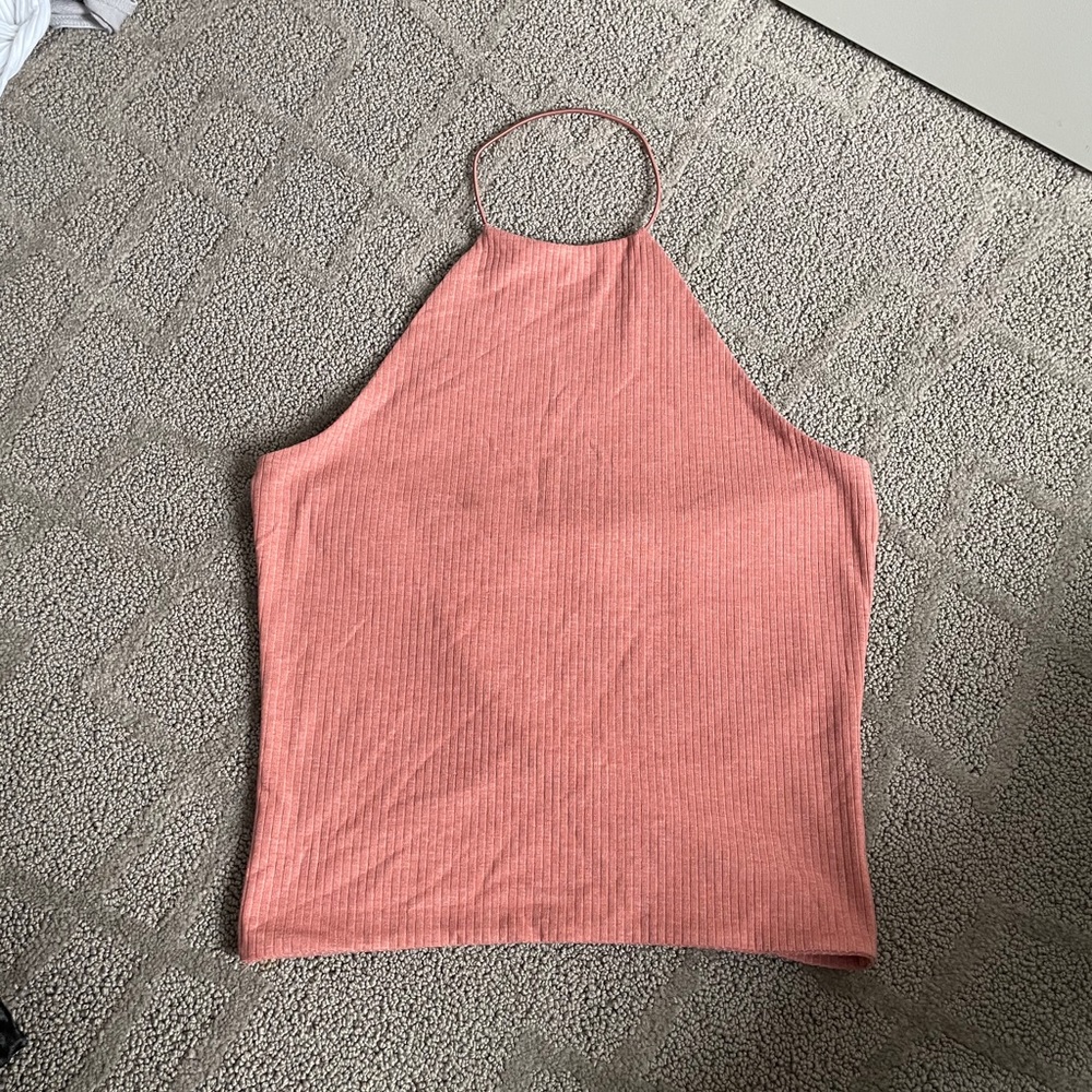 pacsun peach halter top